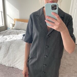 Reformation Charcoal Gray Blazer Dress